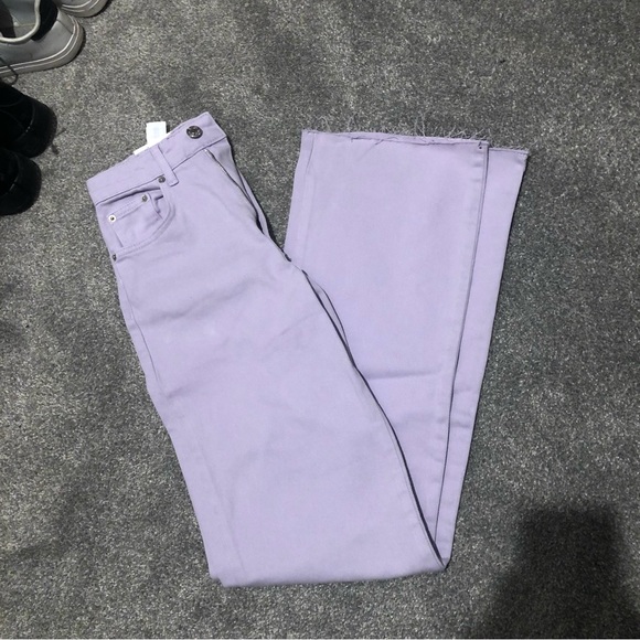 Stradivarius 90s Dad Jeans In Lilac - Picture 5 of 7